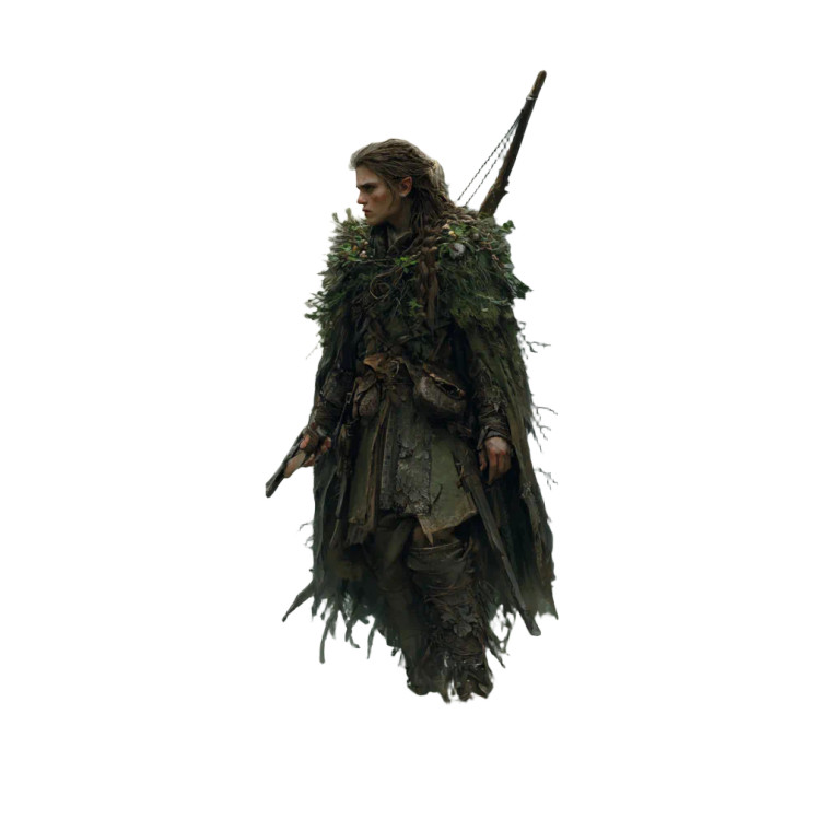 Wood Elf Hunter Vinyl Car Decal Sticker – Waterproof & UV-Resistant 3.4133333333333336"