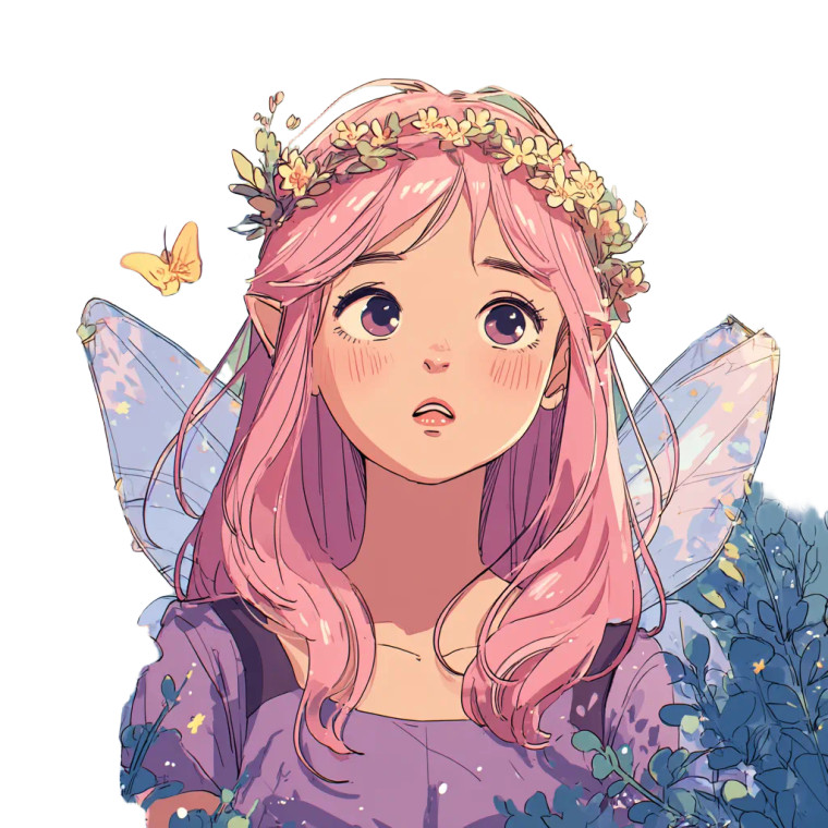 Fairy Anime Girl Vinyl Car Decal Sticker – Waterproof & UV-Resistant 6.826666666666667"