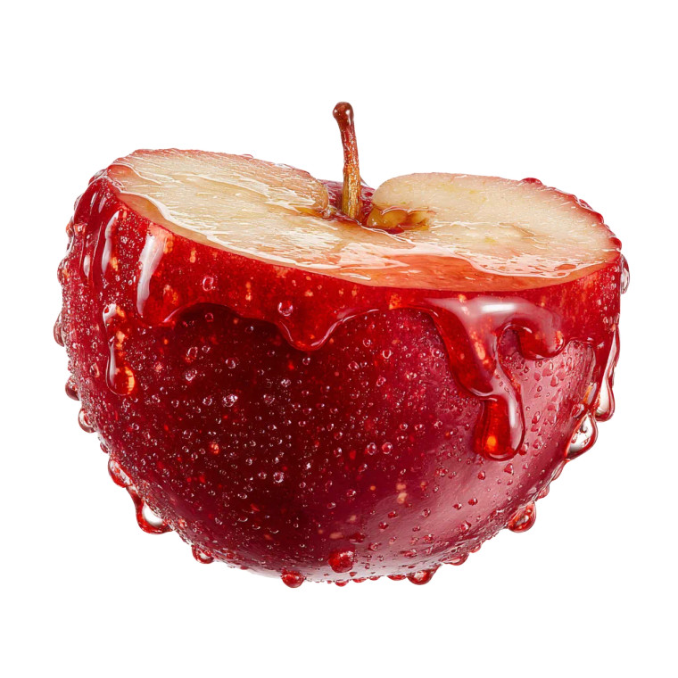Juicy Apple Slice Vinyl Car Decal Sticker – Waterproof & UV-Resistant 3.4133333333333336"