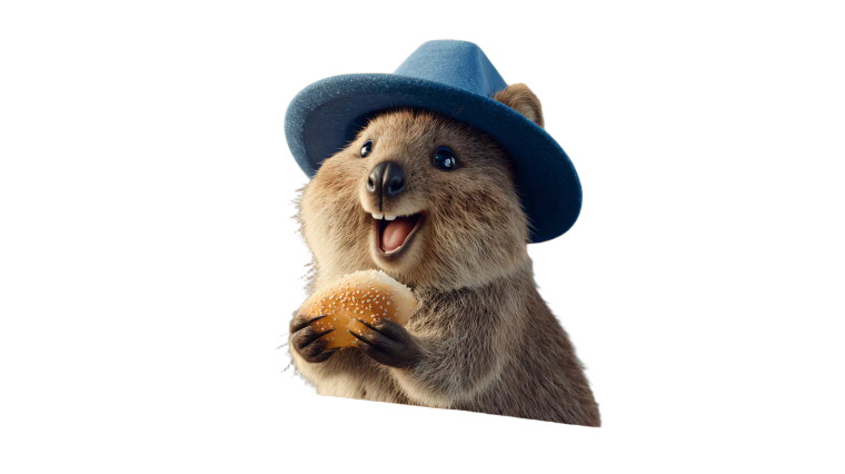 Quokka Eating Bagel Vinyl Car Decal Sticker – Waterproof & UV-Resistant 5.4