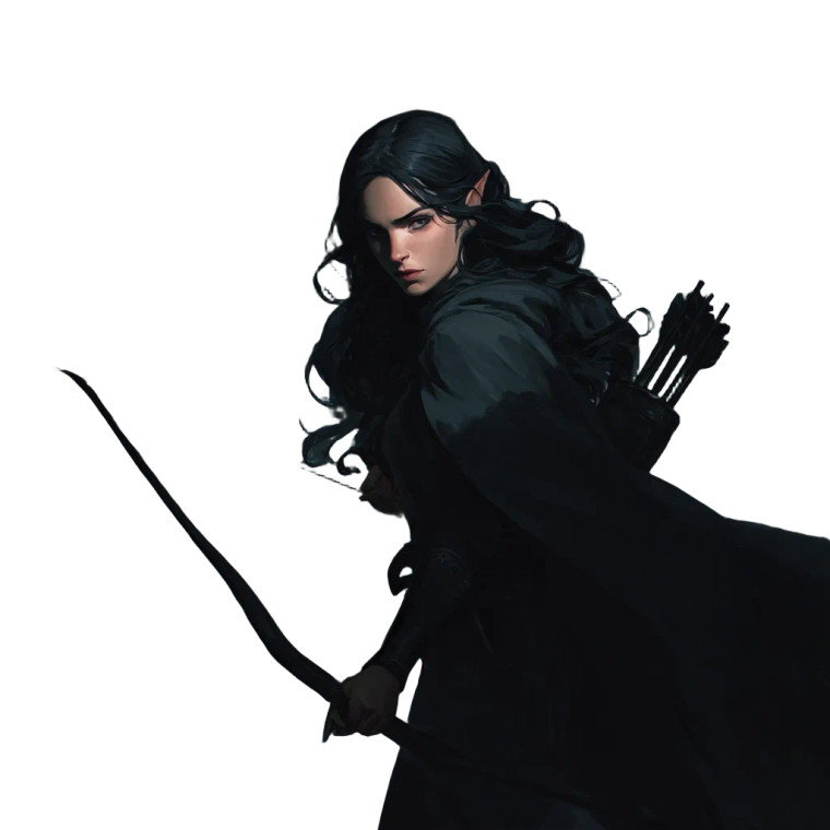 Dark Elf Archer V3 Vinyl Car Decal Sticker – Waterproof & UV-Resistant 3.4133333333333336"