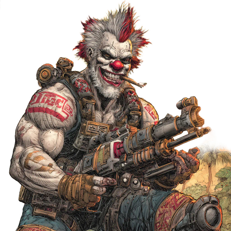 Ozob The Clown Vinyl Car Decal Sticker – Waterproof & UV-Resistant 6.826666666666667"