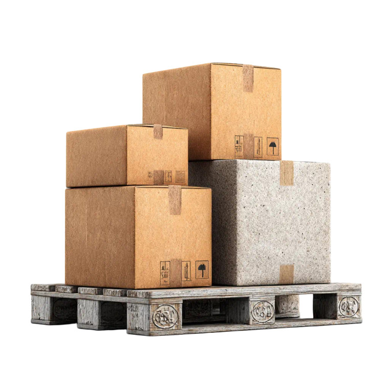 Cardboard Boxes Pallet Vinyl Car Decal Sticker – Waterproof & UV-Resistant 6.826666666666667"