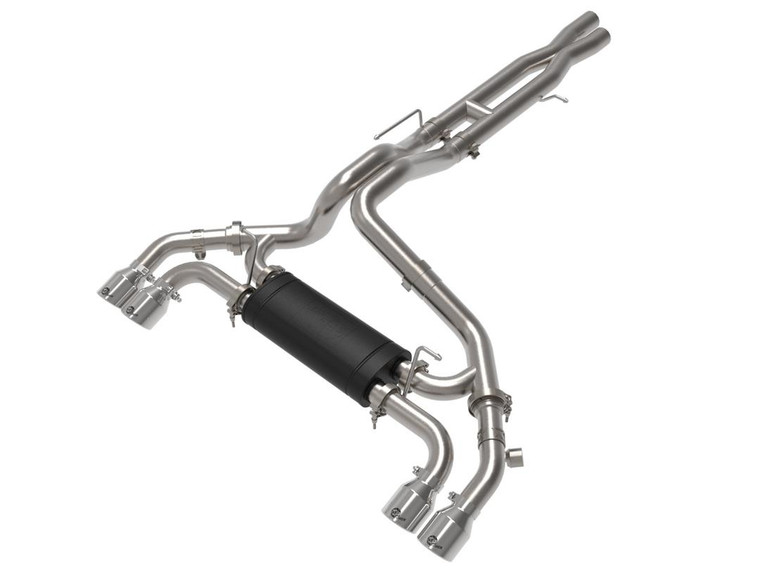 Powerful Aggressive Sound | AFE Vulcan Cat-Back Exhaust Jeep Wrangler JL | 304 Stainless, Dual Exit, Split Rear, Polished Tips