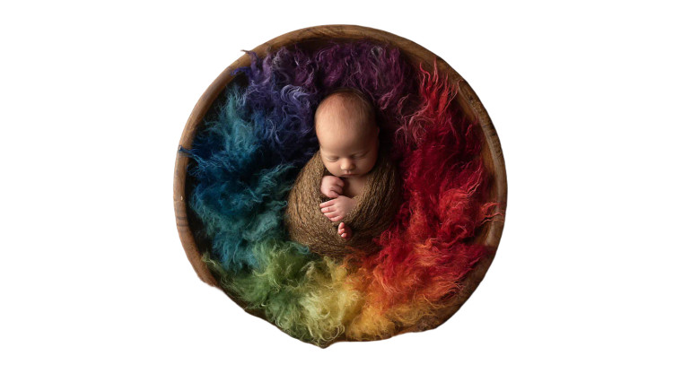 Newborn In Bowl Vinyl Car Decal Sticker – Waterproof & UV-Resistant 2.72"