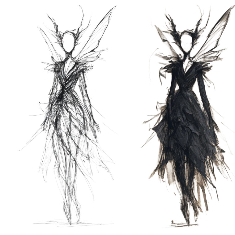 Dark Grunge Fairy Vinyl Car Decal Sticker – Waterproof & UV-Resistant 3.4133333333333336"