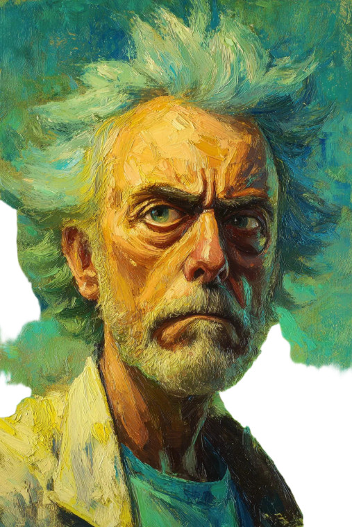Rick Sanchez Portrait Vinyl Car Decal Sticker – Waterproof & UV-Resistant 4.4