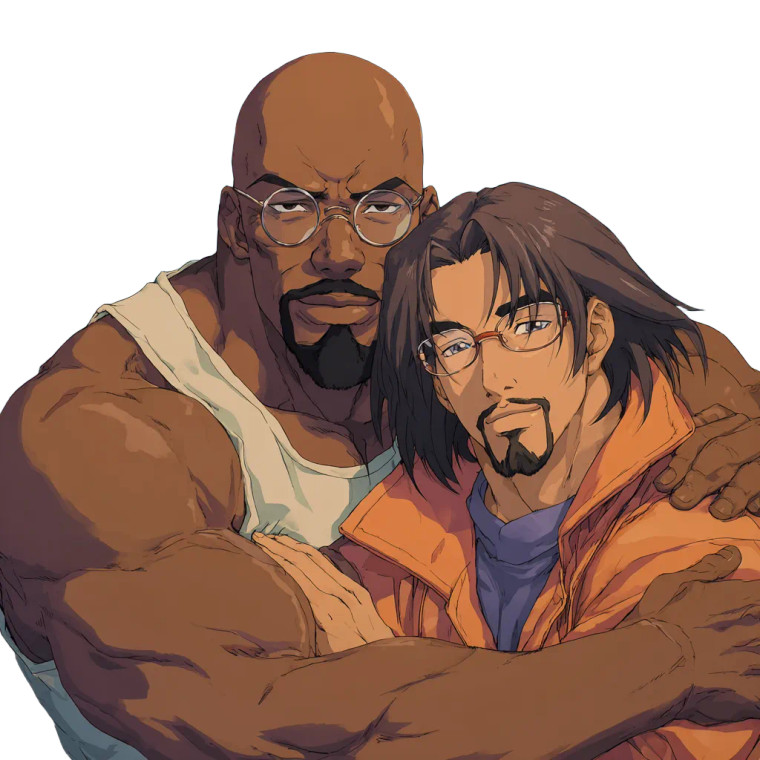 90S Anime Hug Vinyl Car Decal Sticker – Waterproof & UV-Resistant 3.4133333333333336"