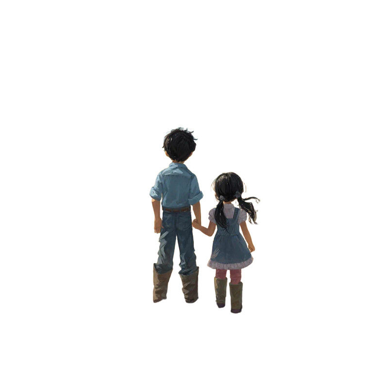 Siblings On Farm Vinyl Car Decal Sticker – Waterproof & UV-Resistant 6.826666666666667"