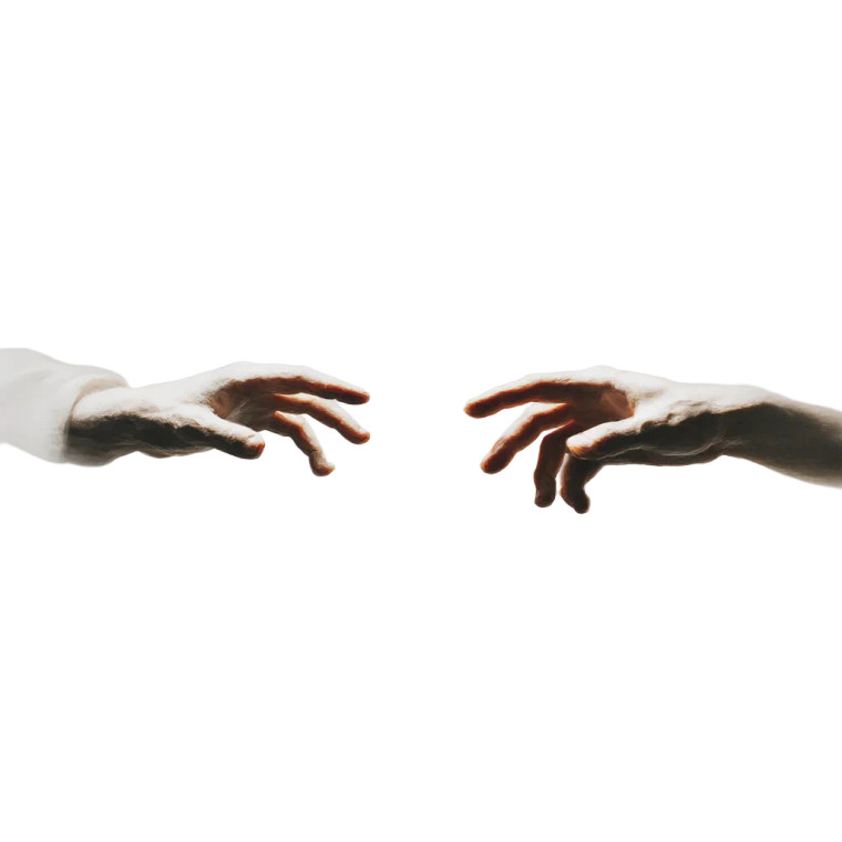 Almost Touching Hands V5 Vinyl Car Decal Sticker – Waterproof & UV-Resistant 6.826666666666667"