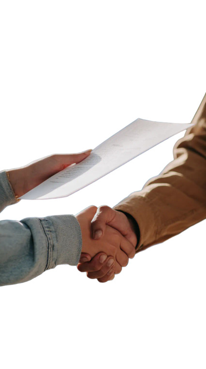 Certificate Handshake Vinyl Car Decal Sticker – Waterproof & UV-Resistant 9.706666666666667"