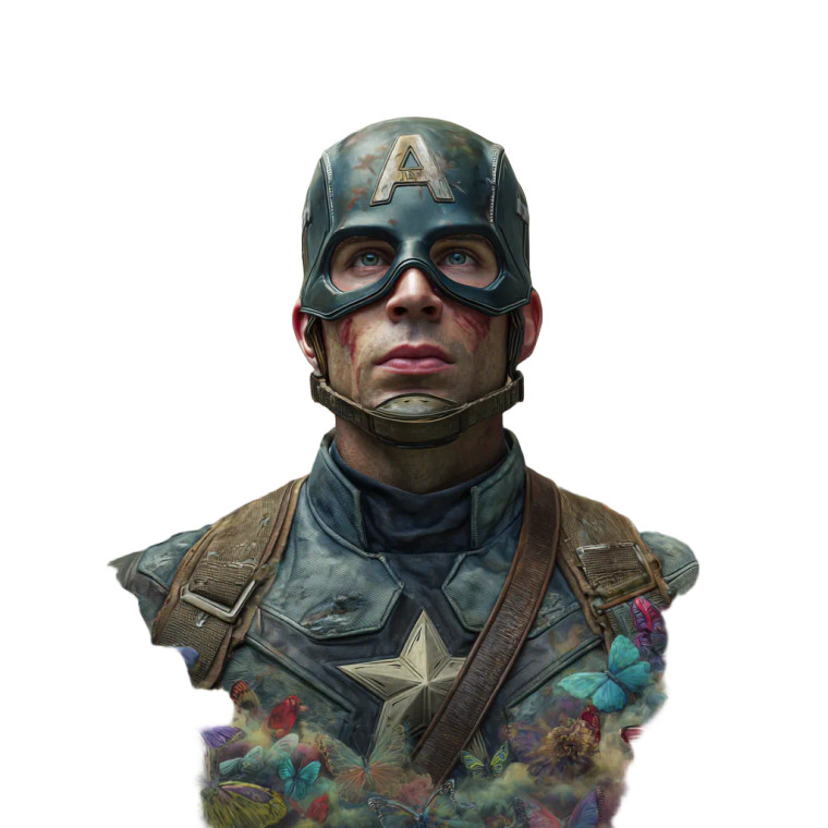 Captain America Portrait V5 Vinyl Car Decal Sticker – Waterproof & UV-Resistant 3.4133333333333336"