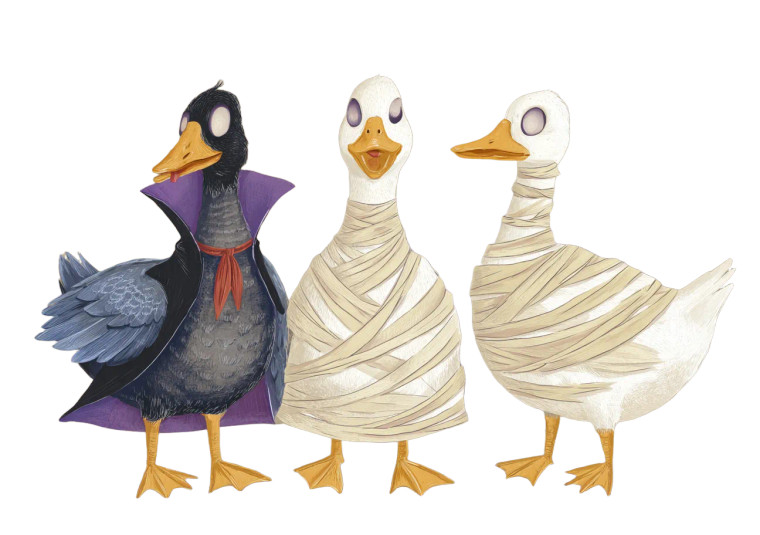Ghost-Themed Geese Vinyl Car Decal Sticker – Waterproof & UV-Resistant 6.0