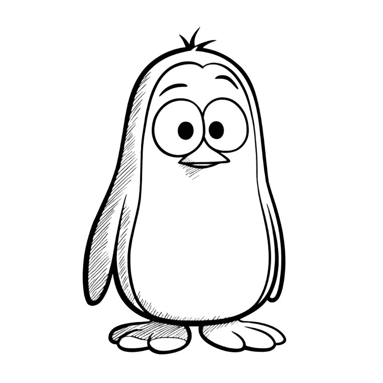 Cartoon Penguin V5 Vinyl Car Decal Sticker – Waterproof & UV-Resistant 3.4133333333333336"