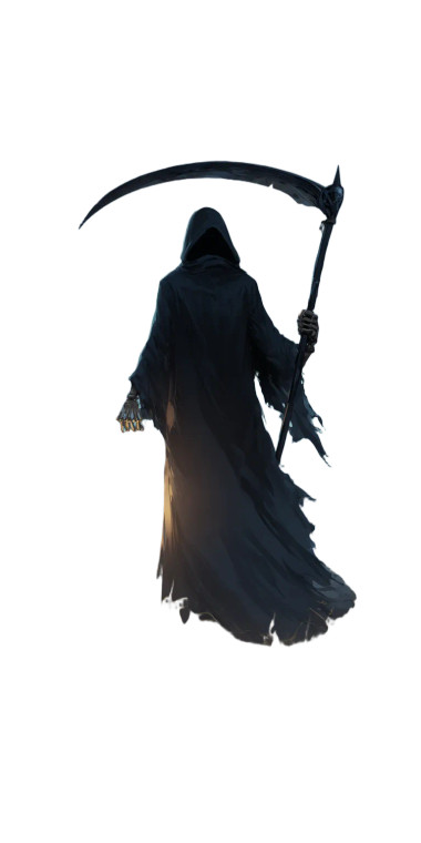 Grim Reaper Night V2 Vinyl Car Decal Sticker – Waterproof & UV-Resistant 5.12"