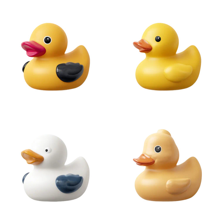 Rubber Duck Types Vinyl Car Decal Sticker – Waterproof & UV-Resistant 3.4133333333333336"