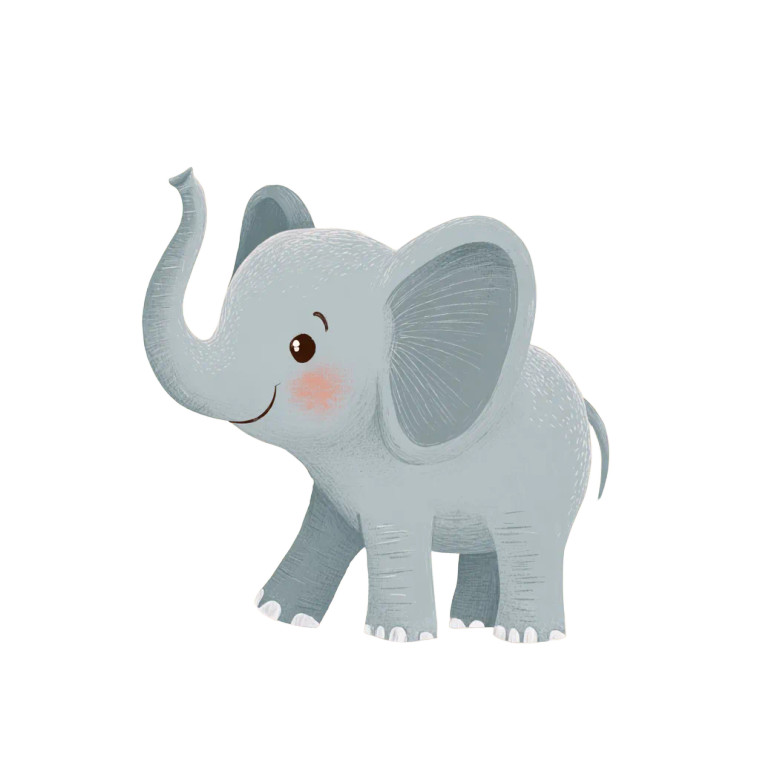 Disney-Style Elephant Vinyl Car Decal Sticker – Waterproof & UV-Resistant 3.4133333333333336"
