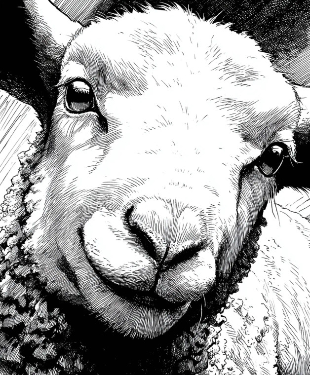 Lamb'S Close-Up Vinyl Car Decal Sticker – Waterproof & UV-Resistant 8.0"