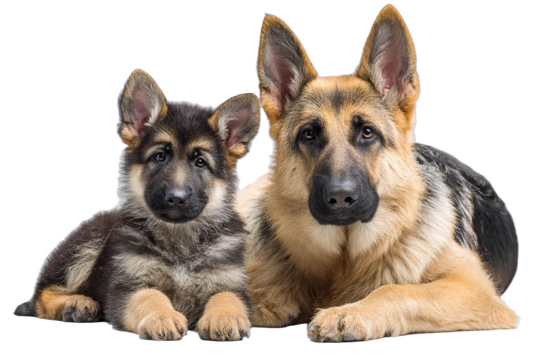 German Shepherd Duo V2 Vinyl Car Decal Sticker – Waterproof & UV-Resistant 2.986666666666667"