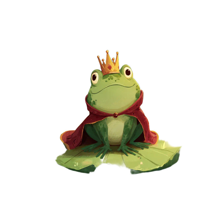 Royal Frog Prince Vinyl Car Decal Sticker – Waterproof & UV-Resistant 3.4133333333333336"