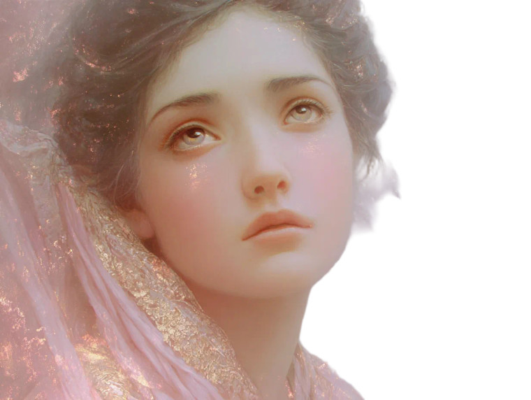 Ethereal Mourning Woman Vinyl Car Decal Sticker – Waterproof & UV-Resistant 6.1866666666666665"