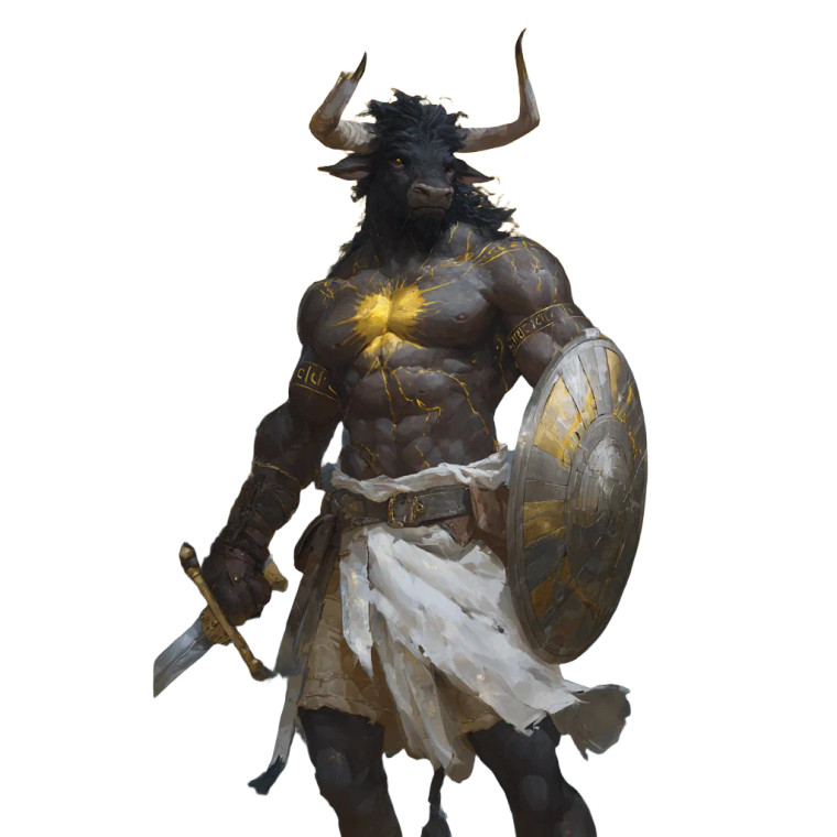 Minotaur Warrior V32 Vinyl Car Decal Sticker – Waterproof & UV-Resistant 3.4133333333333336"