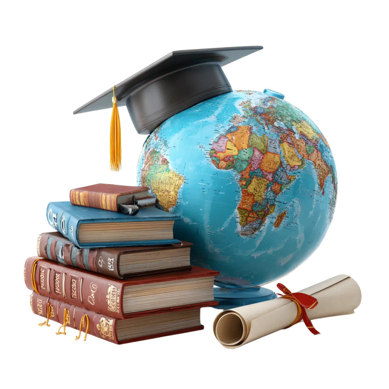 Graduation Globe Vinyl Car Decal Sticker – Waterproof & UV-Resistant 3.4133333333333336"
