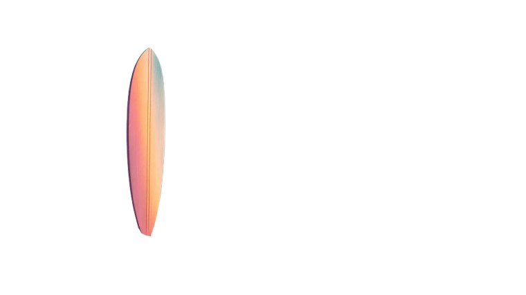 Pastel Surfboard Vinyl Car Decal Sticker – Waterproof & UV-Resistant 2.72"