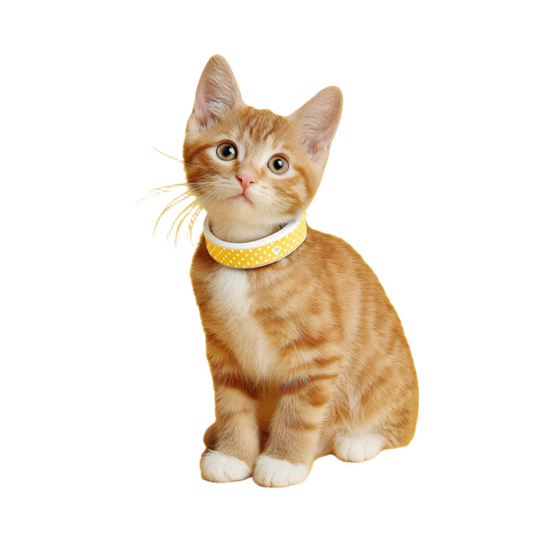 Happy Ginger Kitten Vinyl Car Decal Sticker – Waterproof & UV-Resistant 3.4133333333333336"