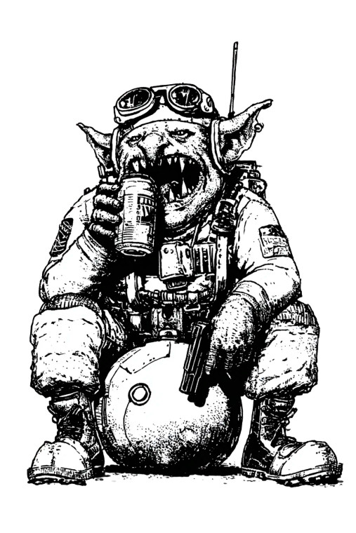 Goblin Mech Pilot Vinyl Car Decal Sticker – Waterproof & UV-Resistant 4.4