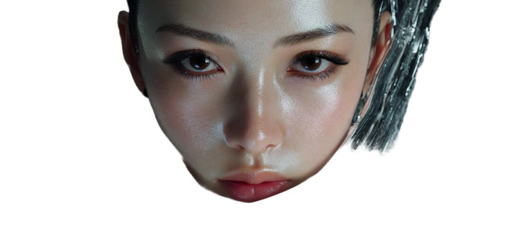 Futuristic Asian Female V2 Vinyl Car Decal Sticker – Waterproof & UV-Resistant 2.