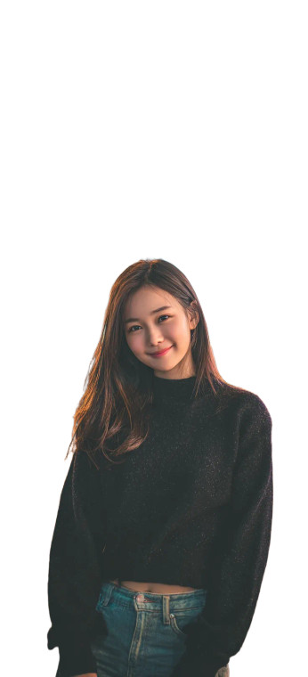Asian Woman Smiling V7 Vinyl Car Decal Sticker – Waterproof & UV-Resistant 5.386666666666667"