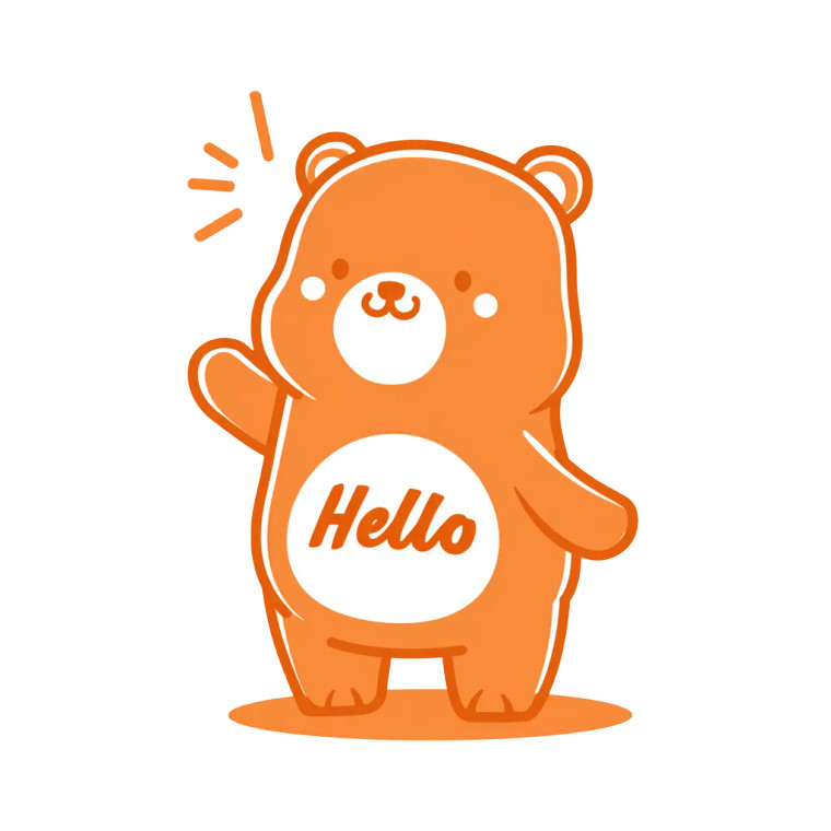 Cute Bear Character V2 Vinyl Car Decal Sticker – Waterproof & UV-Resistant 3.4133333333333336"