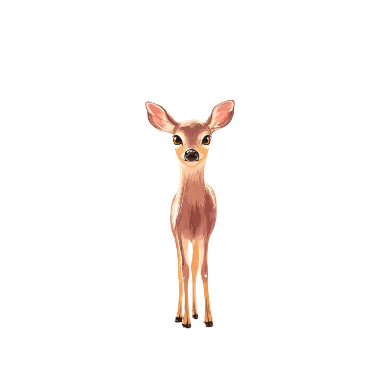 Golden-Eyed Deer Vinyl Car Decal Sticker – Waterproof & UV-Resistant 6.826666666666667"