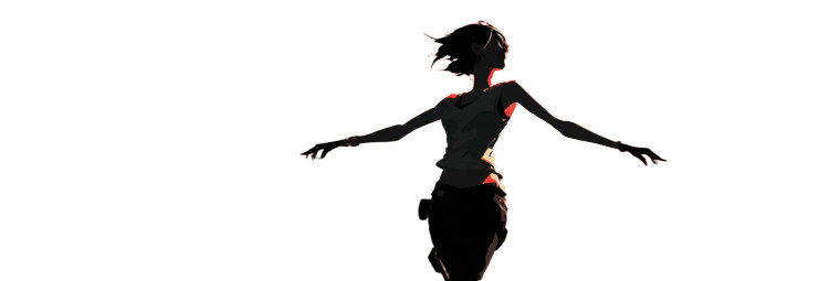 Dancing Silhouette In Space Vinyl Car Decal Sticker – Waterproof & UV-Resistant 2.1333333333333333"