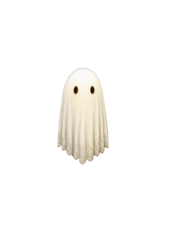 Cute Delicate Ghost Vinyl Car Decal Sticker – Waterproof & UV-Resistant 4.1066666666666665"