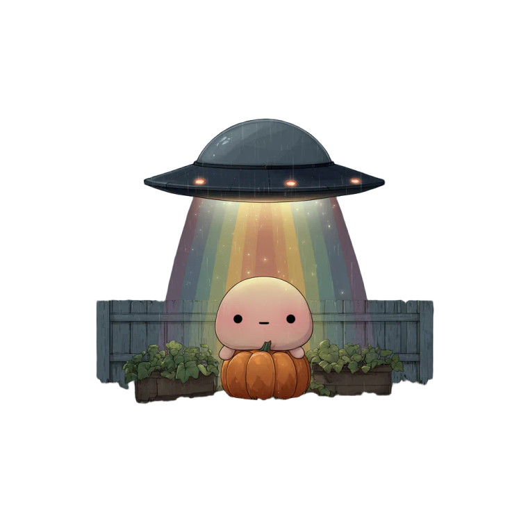 Cute Alien Abduction Vinyl Car Decal Sticker – Waterproof & UV-Resistant 3.4133333333333336"