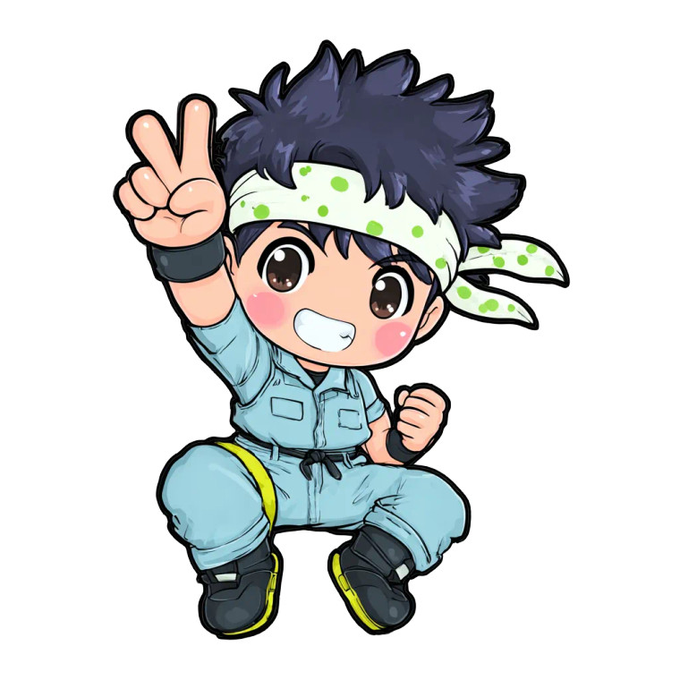 Chibi Mascot Vinyl Car Decal Sticker – Waterproof & UV-Resistant 3.4133333333333336"