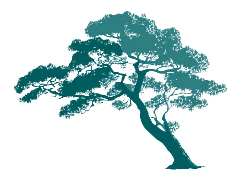 Pine Tree Logo V3 Vinyl Car Decal Sticker – Waterproof & UV-Resistant 6.1866666666666665"