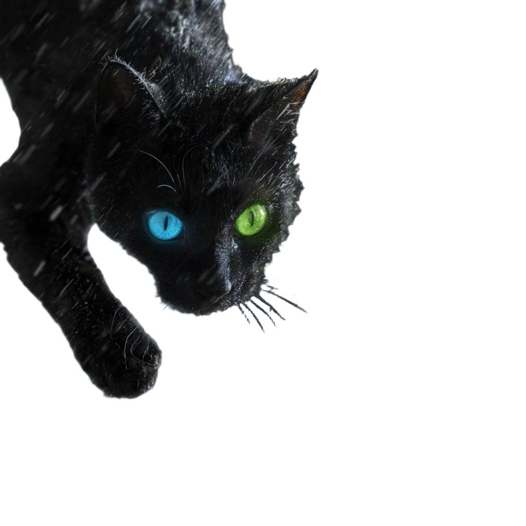 Wild Glowing-Eyed Cat Vinyl Car Decal Sticker – Waterproof & UV-Resistant 3.4133333333333336"