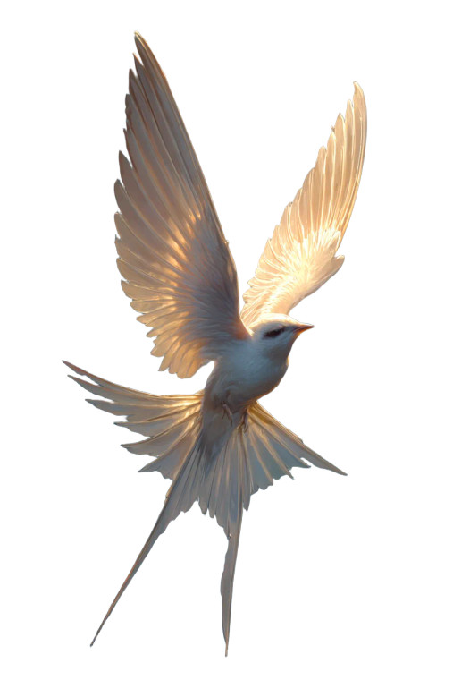 Celestial Swallow Dive Vinyl Car Decal Sticker – Waterproof & UV-Resistant 4.4