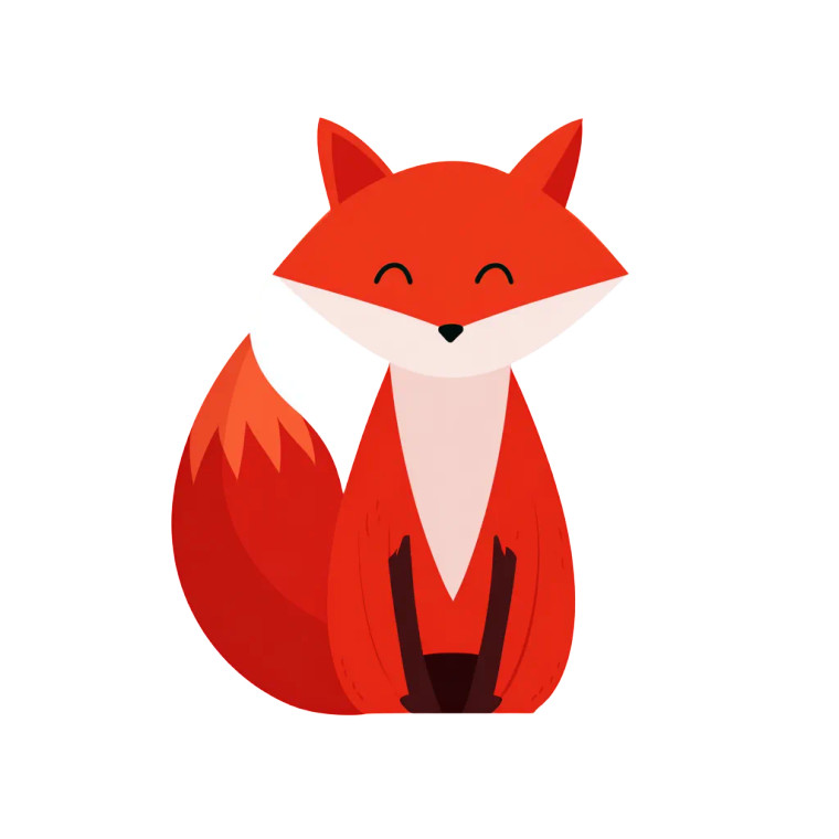 Red Fox Design Vinyl Car Decal Sticker – Waterproof & UV-Resistant 3.4133333333333336"