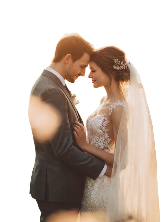 Dreamy Wedding Portrait Vinyl Car Decal Sticker – Waterproof & UV-Resistant 4.1066666666666665"