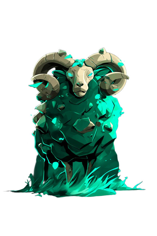 Stone-Horned Ram Vinyl Car Decal Sticker – Waterproof & UV-Resistant 4.4