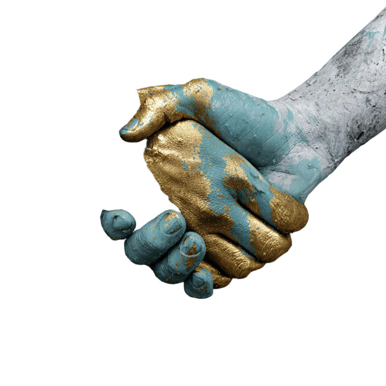 Collaborative Hands Vinyl Car Decal Sticker – Waterproof & UV-Resistant 3.4133333333333336"