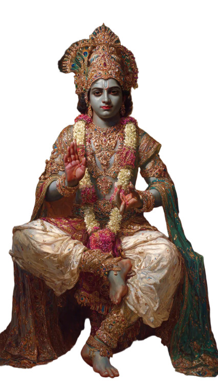 Divine Krishna Bhagwan Vinyl Car Decal Sticker – Waterproof & UV-Resistant 4.8533333333333335"