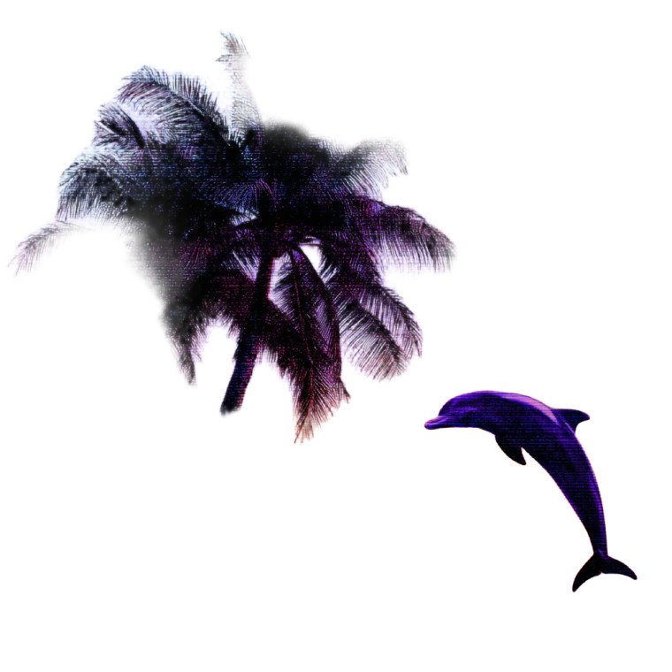 Miami Sunset Silhouette Vinyl Car Decal Sticker – Waterproof & UV-Resistant 3.4133333333333336"