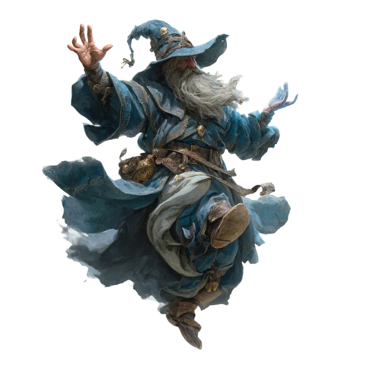 Fantasy Wizard Pose Vinyl Car Decal Sticker – Waterproof & UV-Resistant 3.4133333333333336"