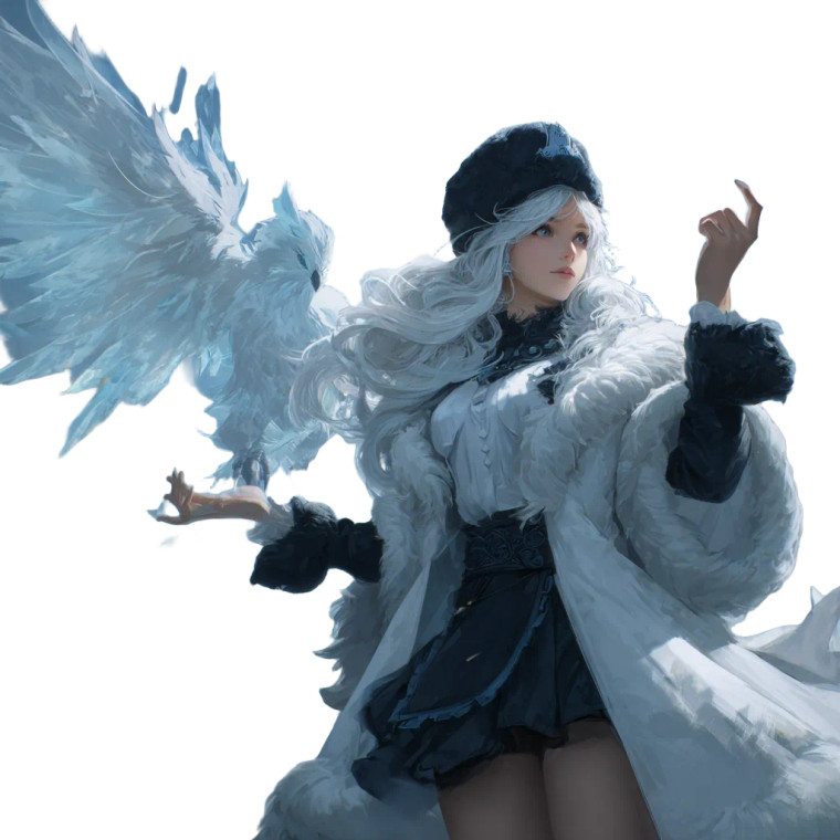 Ice Sorceress Phoenix Vinyl Car Decal Sticker – Waterproof & UV-Resistant 3.4133333333333336"