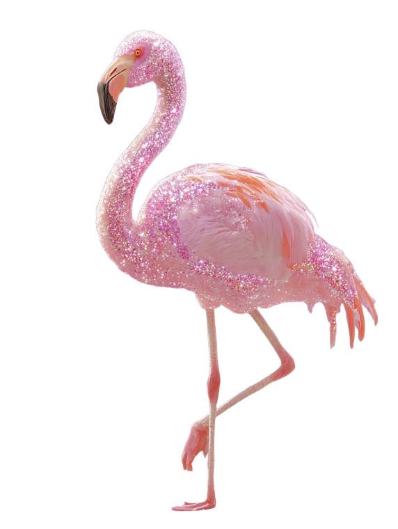 Cute Flamingo Portrait Vinyl Car Decal Sticker – Waterproof & UV-Resistant 4.1066666666666665"
